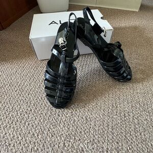Jelly Sandals, Black, Aldo US 8.5 EUR 41 UK 8